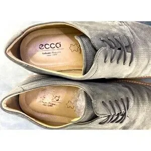 ECCO Men\'s Dress Shoes Size EU 47 US 13-13.5 Perforated Leather Gray Ecco | Shoes | Ecco Mens Dress Shoes Size Eu 47 Us 3135  main image 4